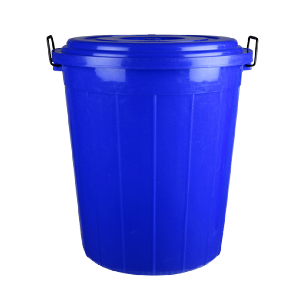 Plastic Drum With Lid (50 Ltr) (Blue)